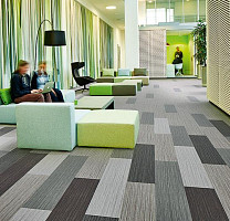 Flotex Seagrass planks 111002 Cement фото 2 | FLOORDEALER